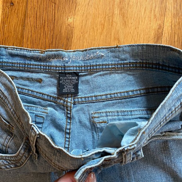 Girls Plus Arizona Glitter Embellished Jeans NWT Boot Cut Size 12 1/2 Plus - Picture 5 of 8